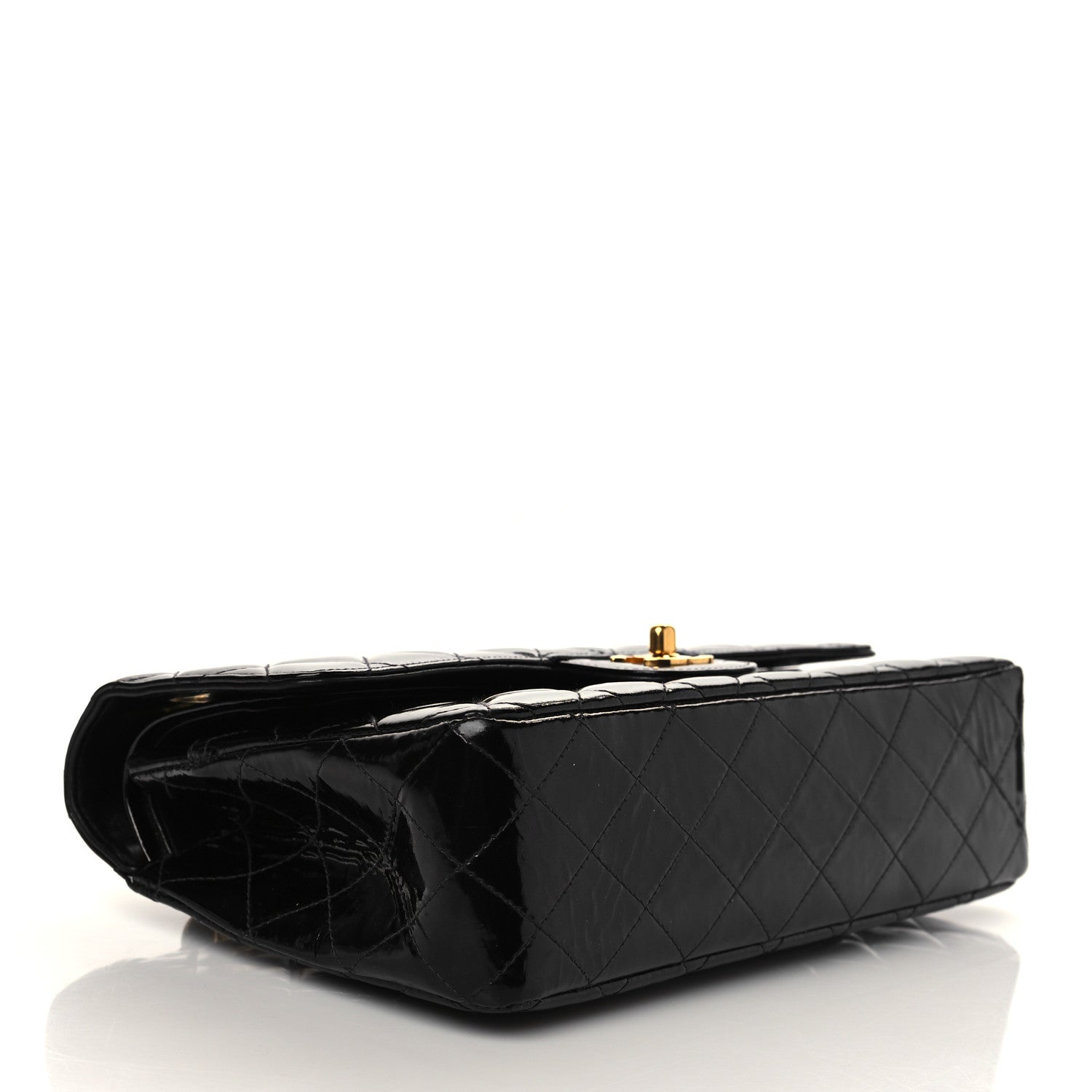 Chanel Patent Quilted Medium Double Flap Black 4 of 9