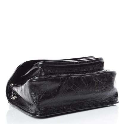 Saint Laurent Crinkled Calfskin Matelasse Monogram Medium Niki Chain Satchel Black 4 of 12