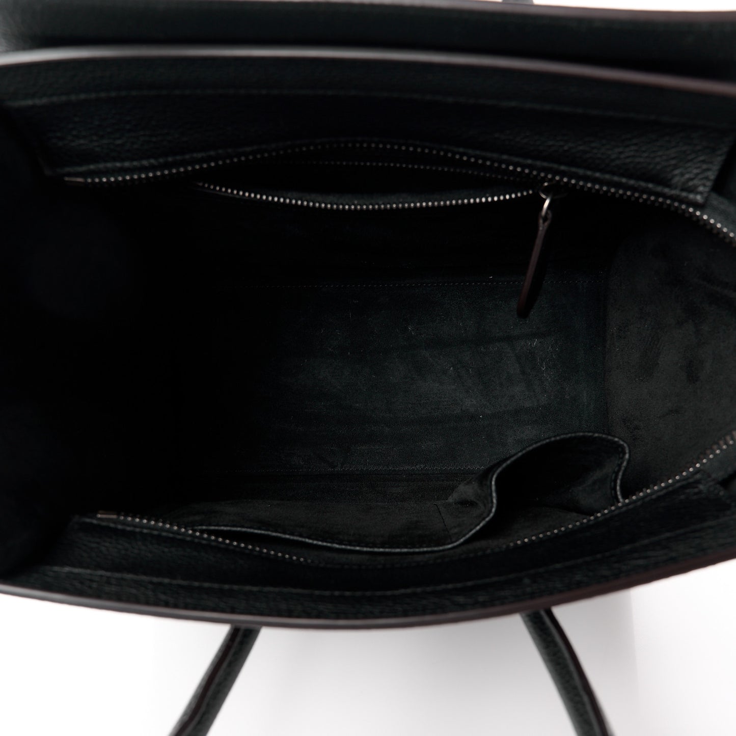 Drummed Calfskin Micro Luggage Black
