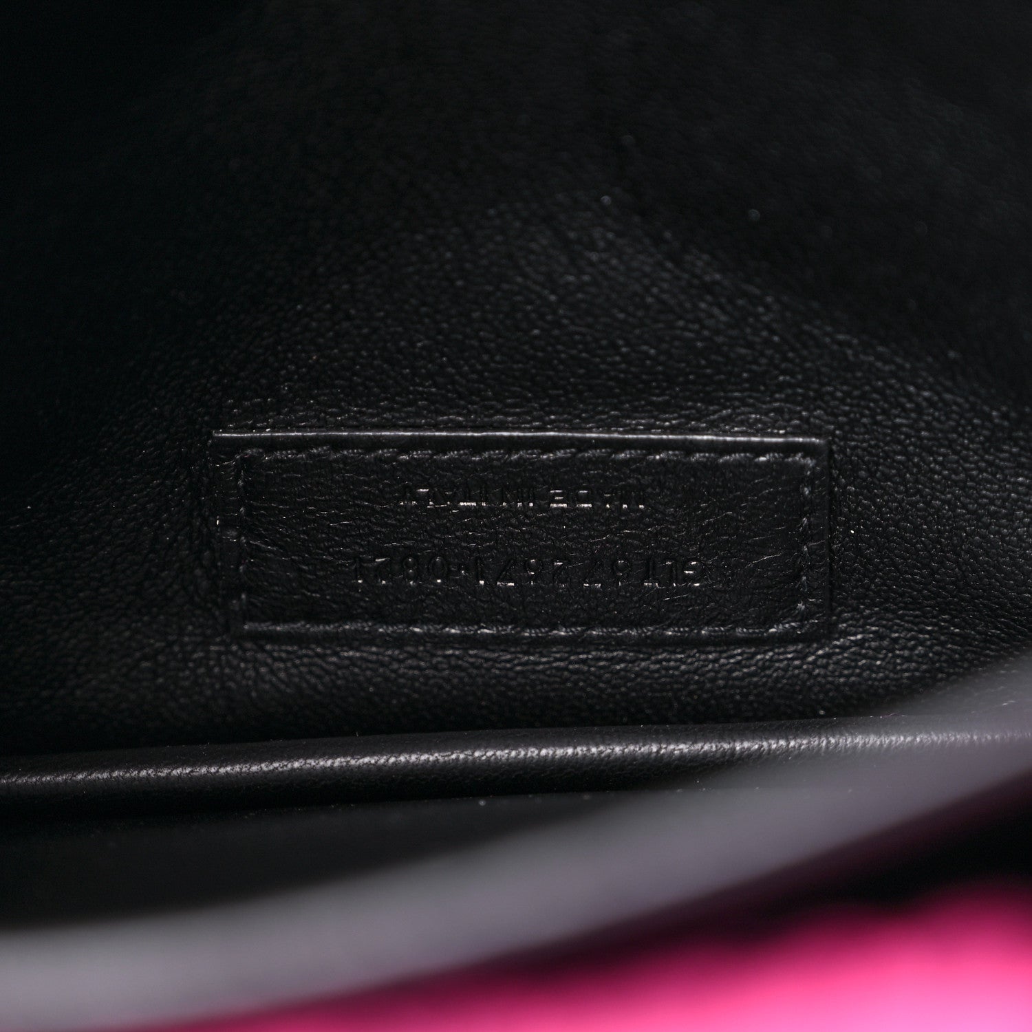 Saint Laurent Shearling Quilted Le Maillon Square Crossbody Bag Fuxia 7 of 10