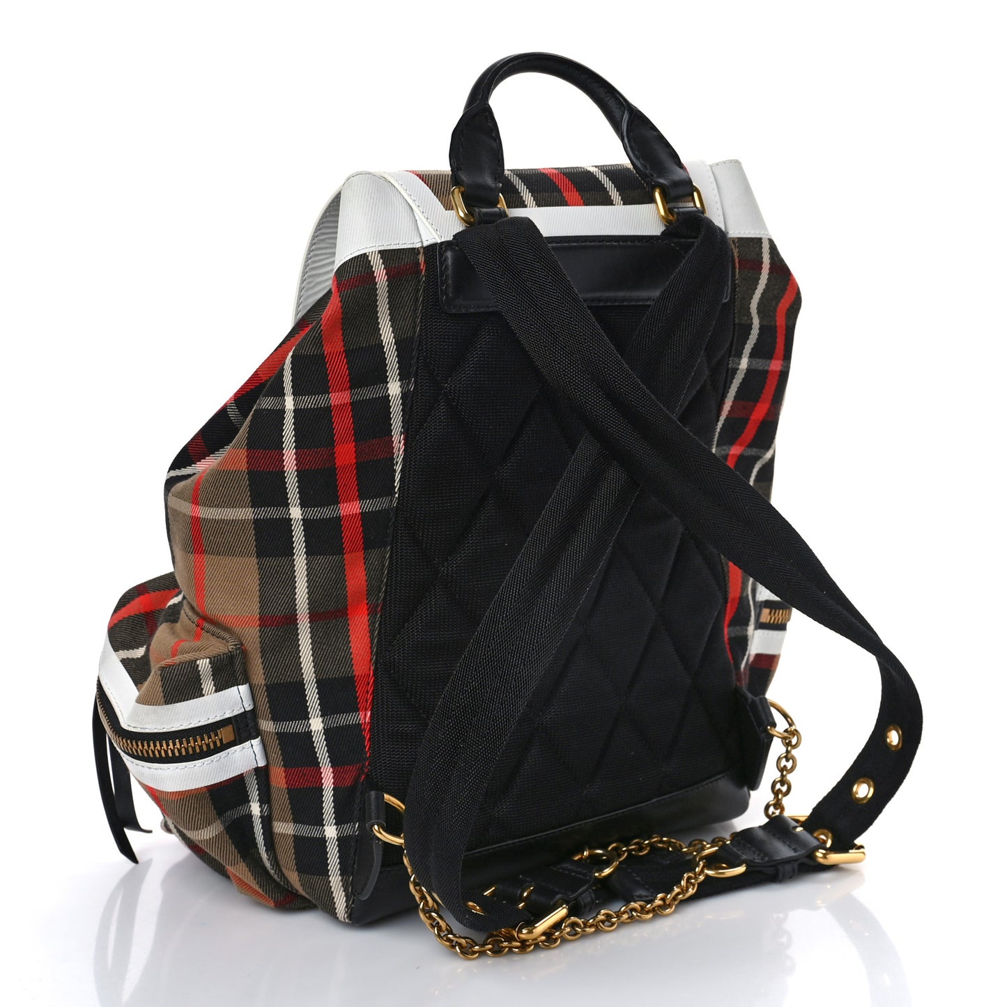 Cotton Check Small Rucksack Backpack