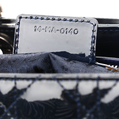 Christian Dior Patent Cannage Medium Lady Dior Navy Blue 7 of 11