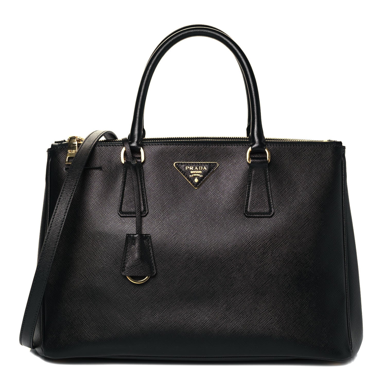 Prada Saffiano Medium Galleria Double Zip Tote Black 1 of 9