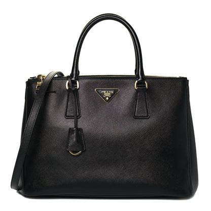 Prada Saffiano Medium Galleria Double Zip Tote Black 1 of 9