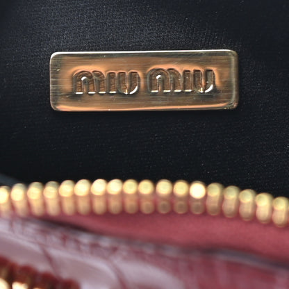 Miu Miu Calfskin Crocodile Embossed Heart Coin Pouch Rubino 6 of 8