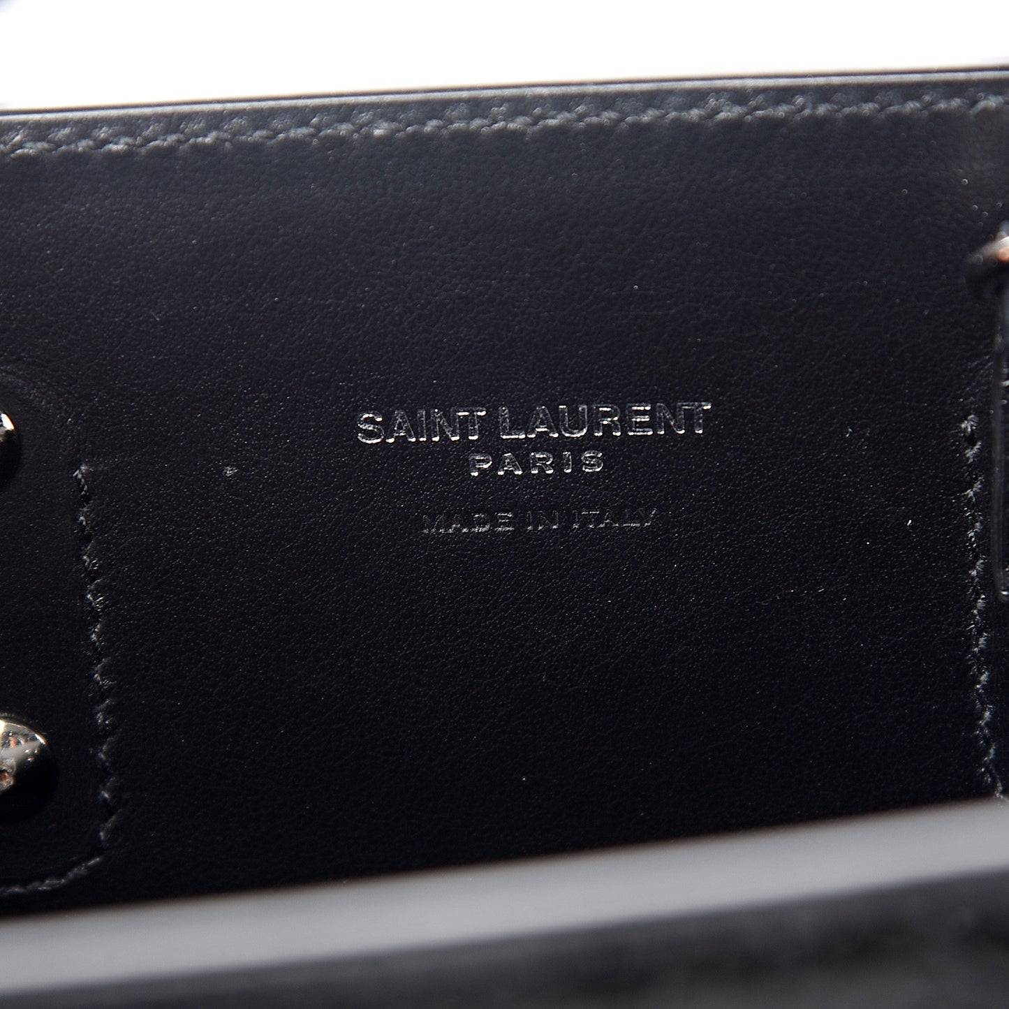 Calfskin Crocodile Embossed Nano Sac De Jour Black