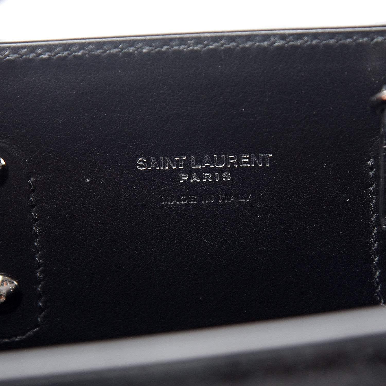 Saint Laurent Calfskin Crocodile Embossed Nano Sac De Jour Black 5 of 9