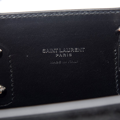 Saint Laurent Calfskin Crocodile Embossed Nano Sac De Jour Black 5 of 9