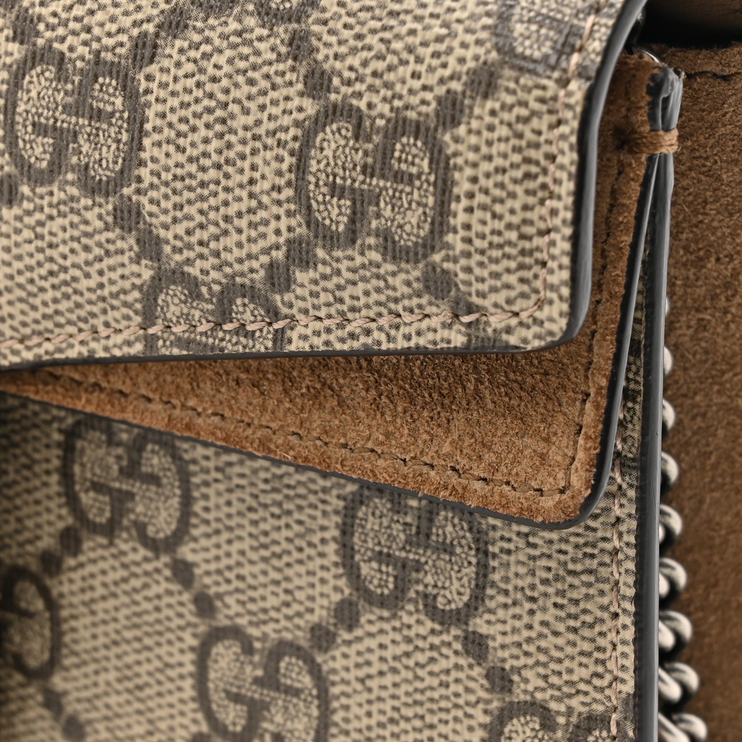 GG Supreme Monogram Super Mini Dionysus Shoulder Bag Taupe