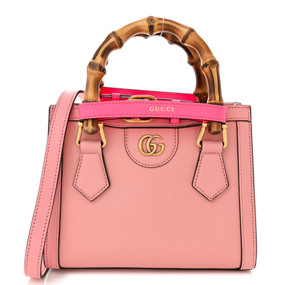 Gucci Wonka Grain Calfskin Mini Diana Tote Bag Wild Rose Fuxia Fluo 1 of 10