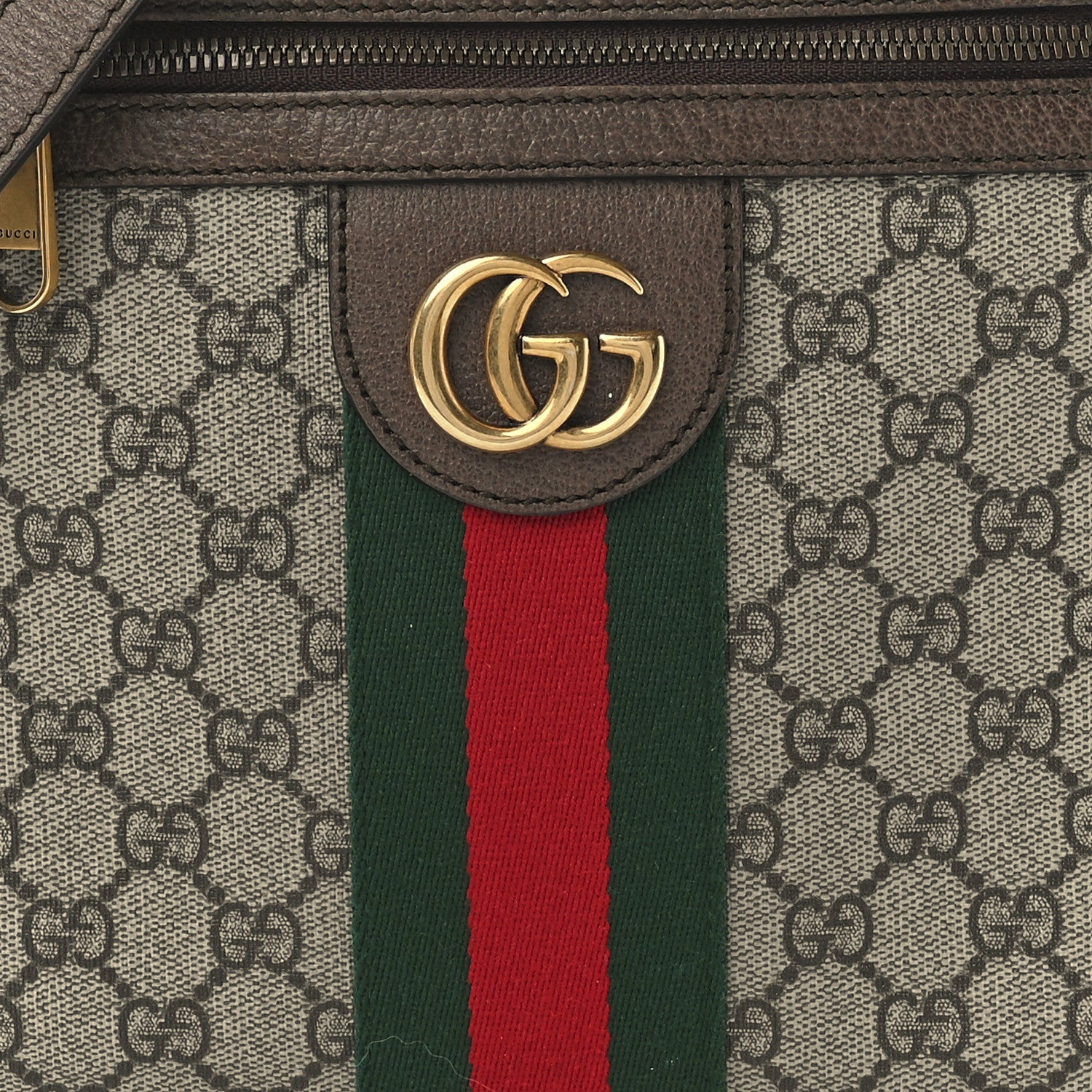 Gucci GG Supreme Monogram Web Small Ophidia Messenger Bag Brown 9 of 12