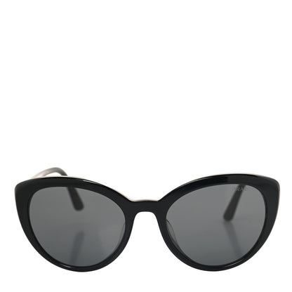 Prada Acetate Cat Eye Sunglasses SPR 02V Black 2 of 7