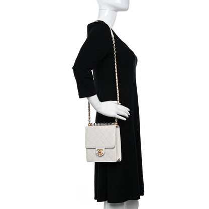 Chanel Lambskin Quilted Chic Pearls Flap White 2 of 11