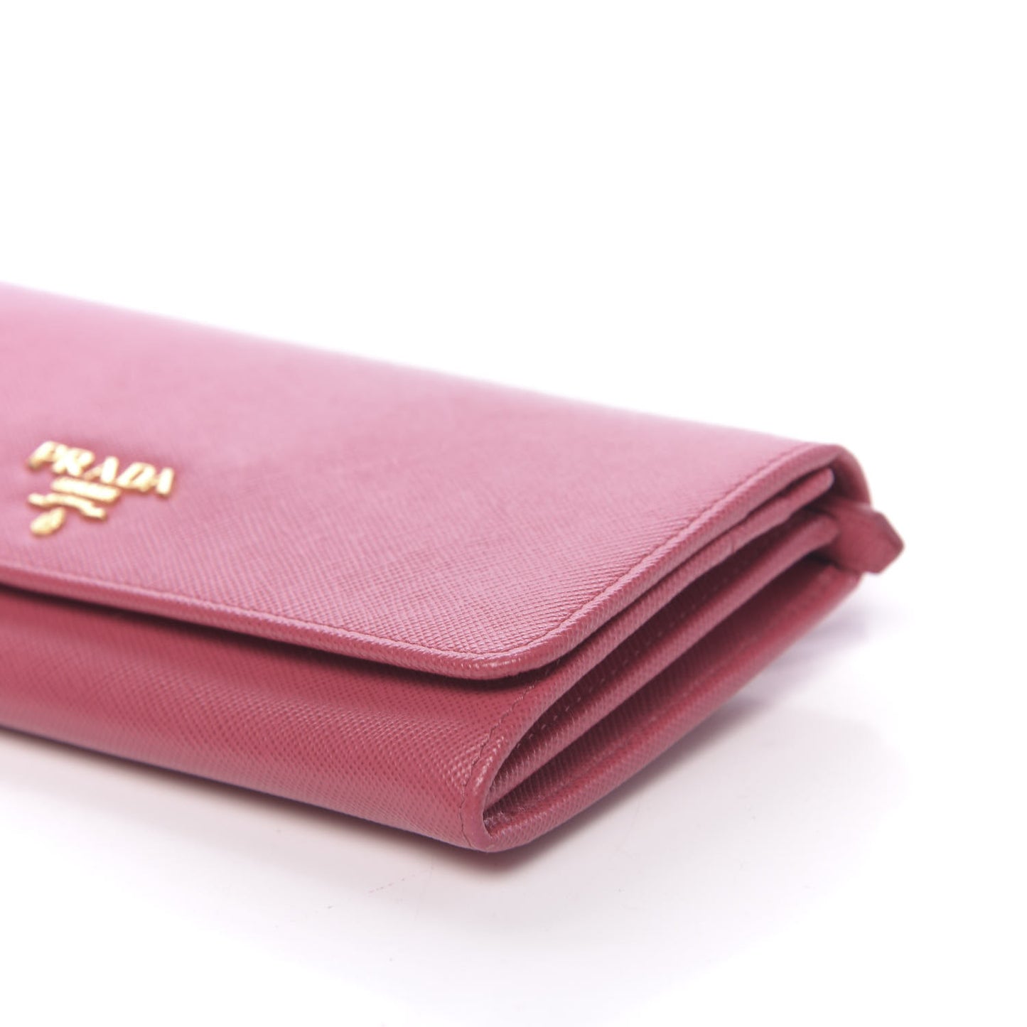 Saffiano Metal Continental Flap Wallet Peonia
