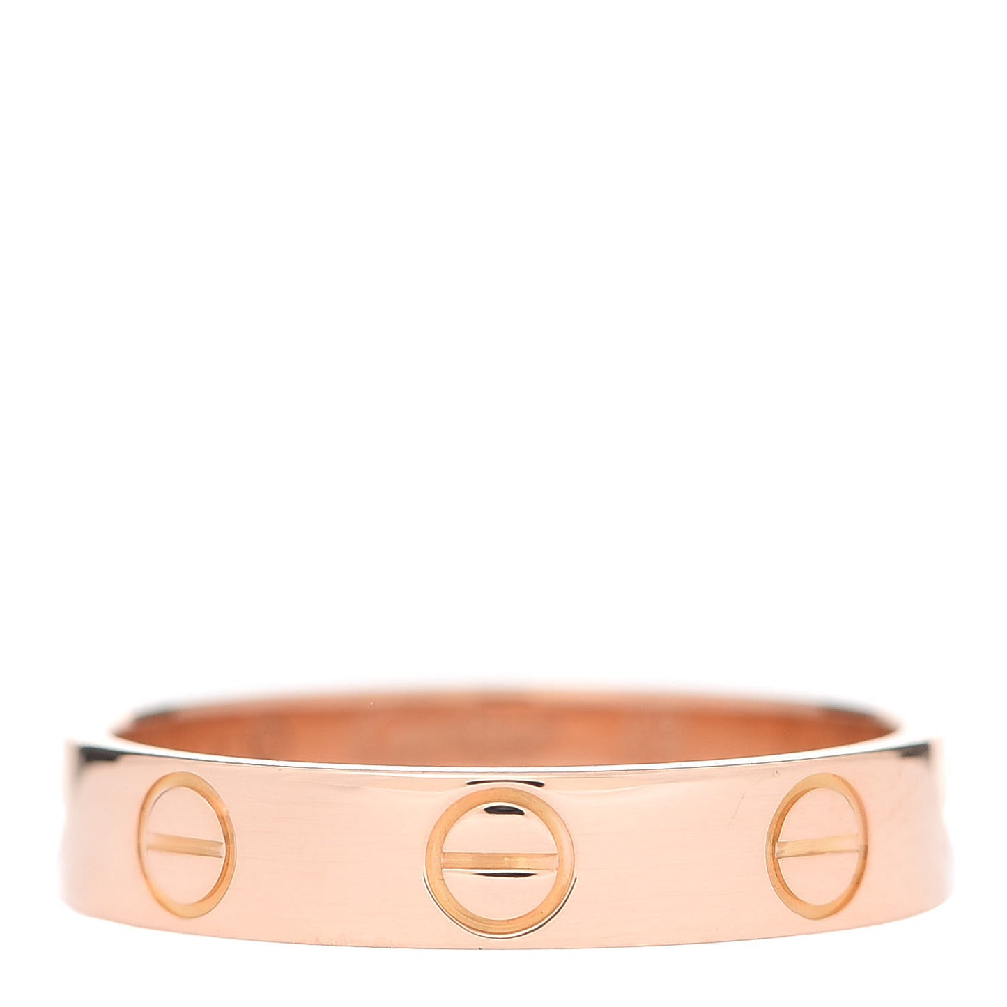 18K Pink Gold 3.5mm LOVE Wedding Band Ring 49 4.75