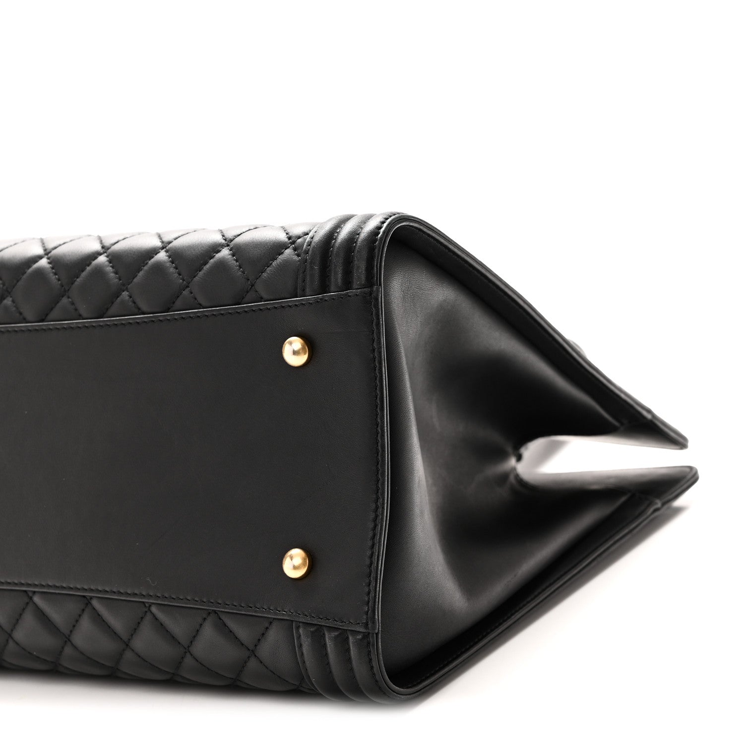 Chanel Calfskin Quilted Boy Shopping Tote Black 10 of 10