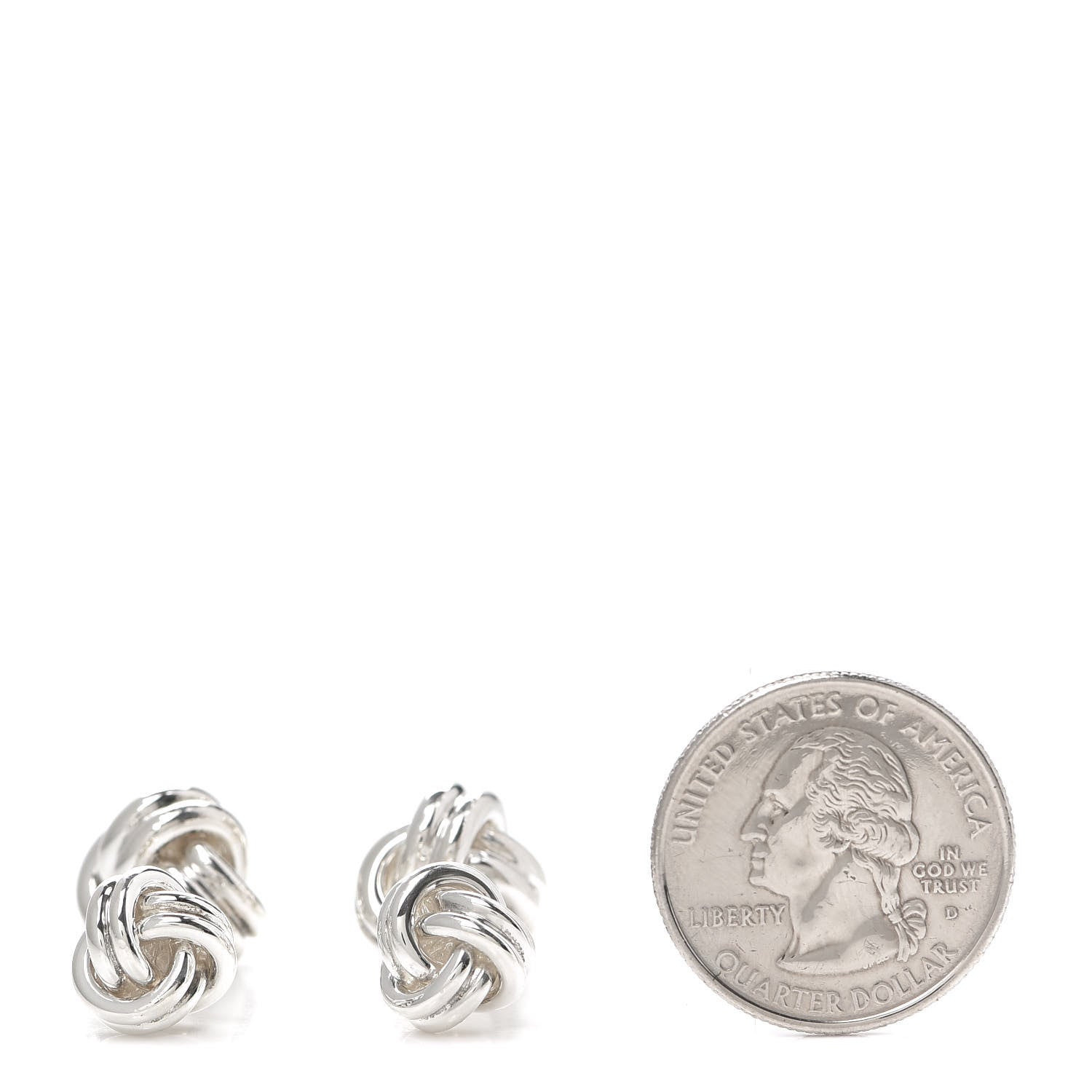 Tiffany Sterling Silver Double Knot Cufflinks 2 of 3