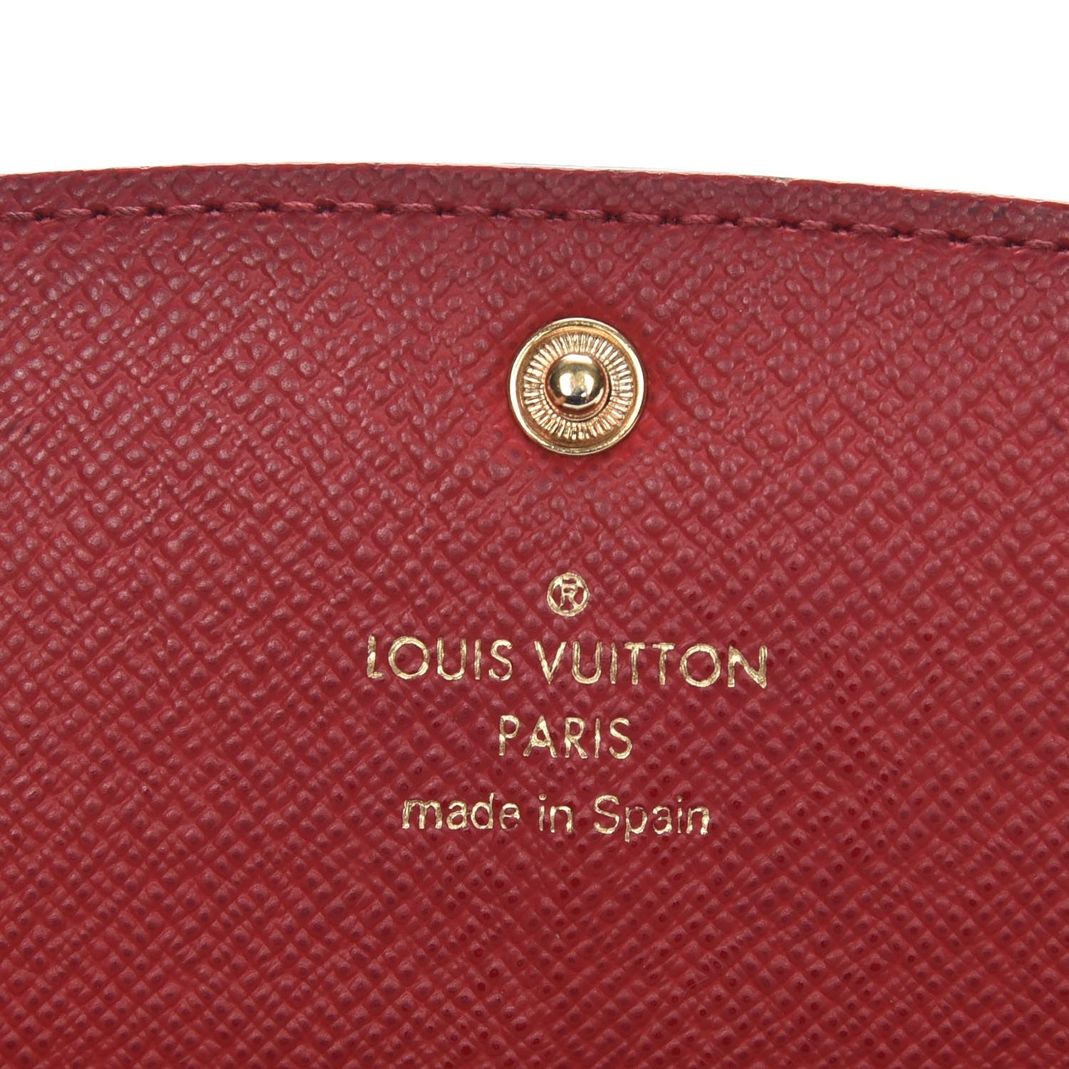 Louis Vuitton Damier Ebene Emilie Wallet Red 6 of 8