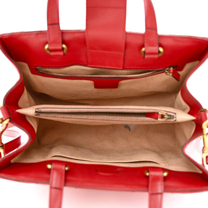 Gucci Calfskin Matelasse Small GG Marmont Tote Hibiscus Red 5 of 12