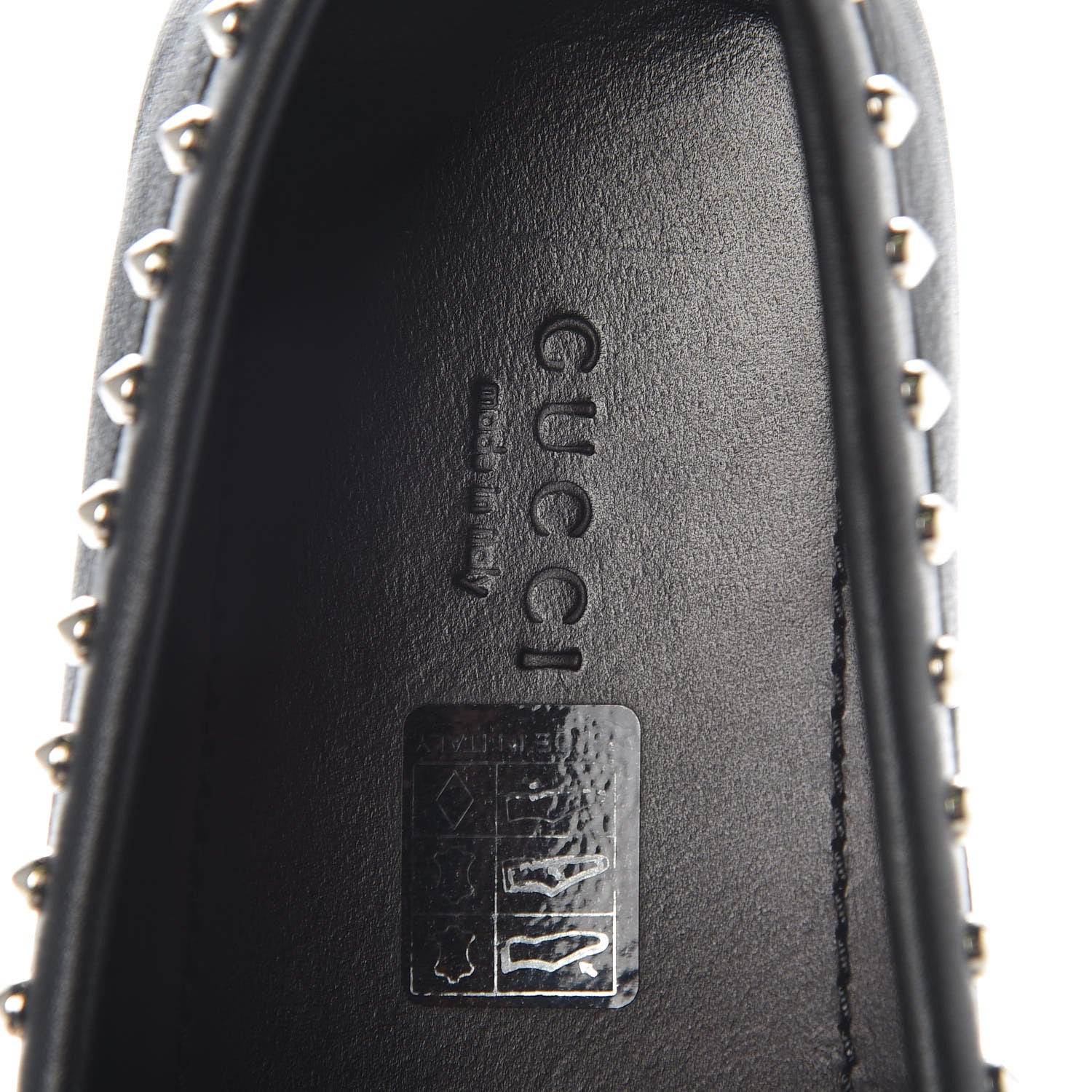 Gucci Calfskin Miro Soft Studded Womens Horsebit Driver Loafers 37 Black 9 of 12