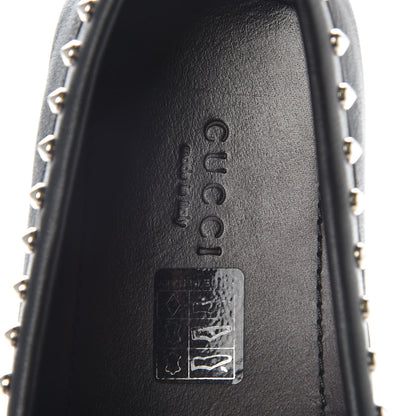 Gucci Calfskin Miro Soft Studded Womens Horsebit Driver Loafers 37 Black 9 of 12