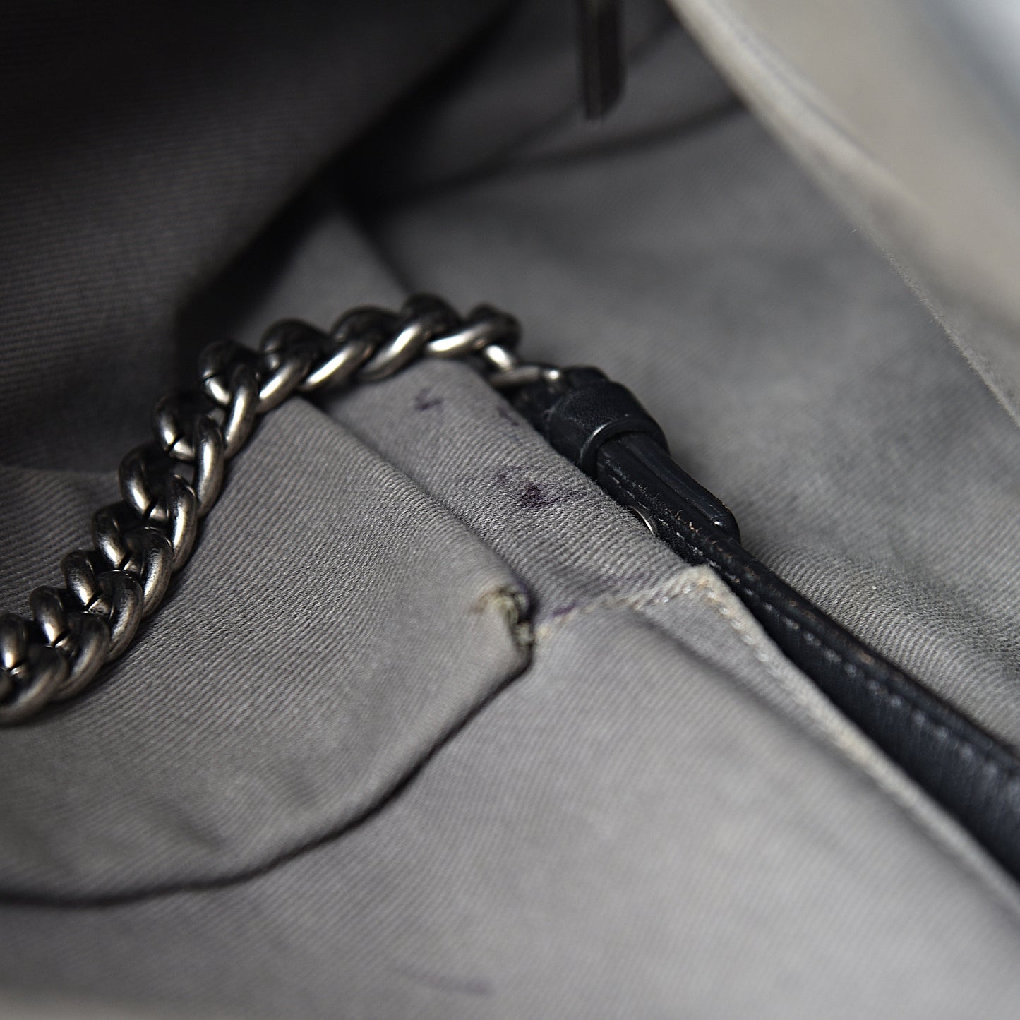 Iridescent Calfskin Coco Daily Hobo Black