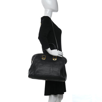 Fendi Pebbled Calfskin Large Chameleon Tote Black 2 of 13