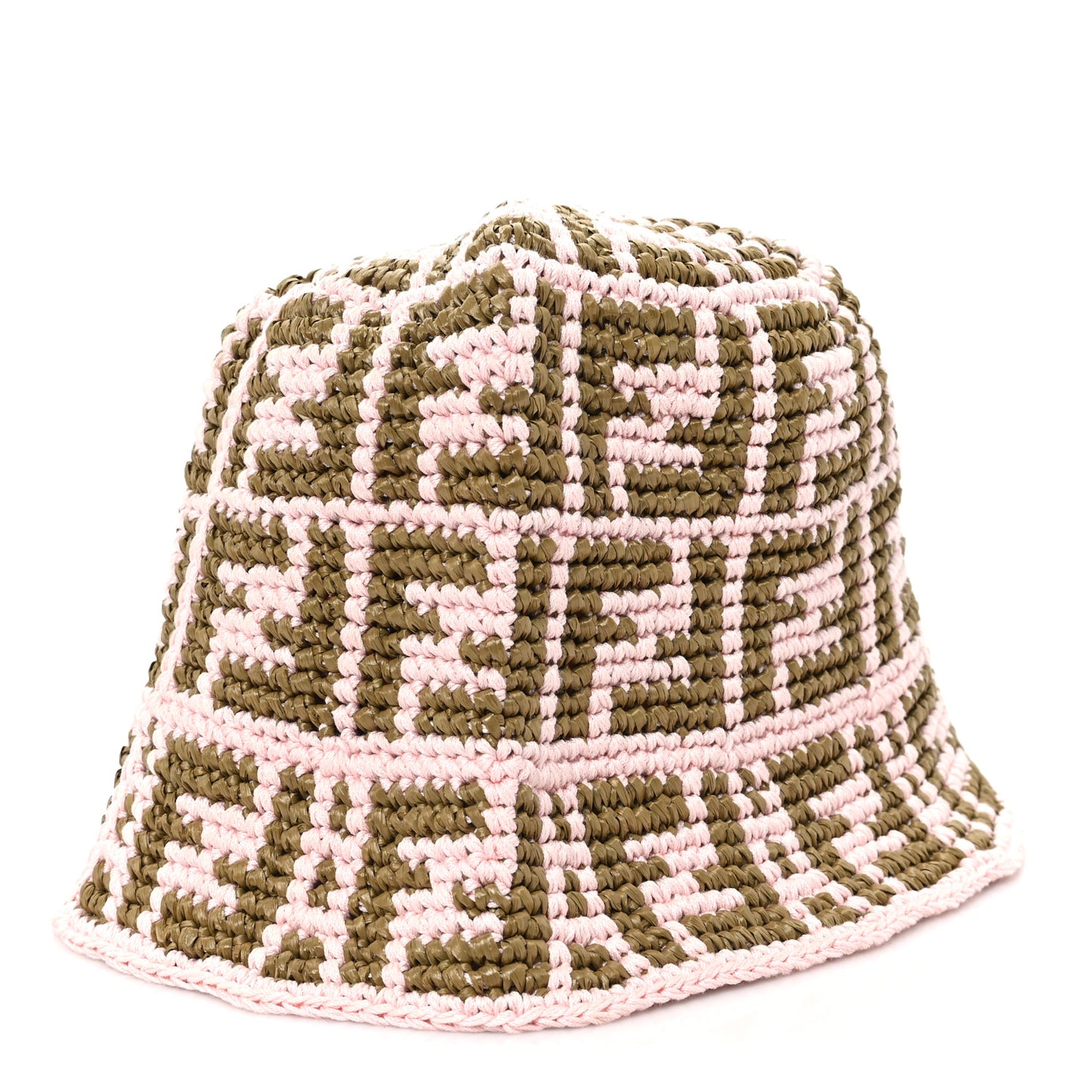 Cotton Rayon FF Woven Bucket Hat S/M Pink Khaki
