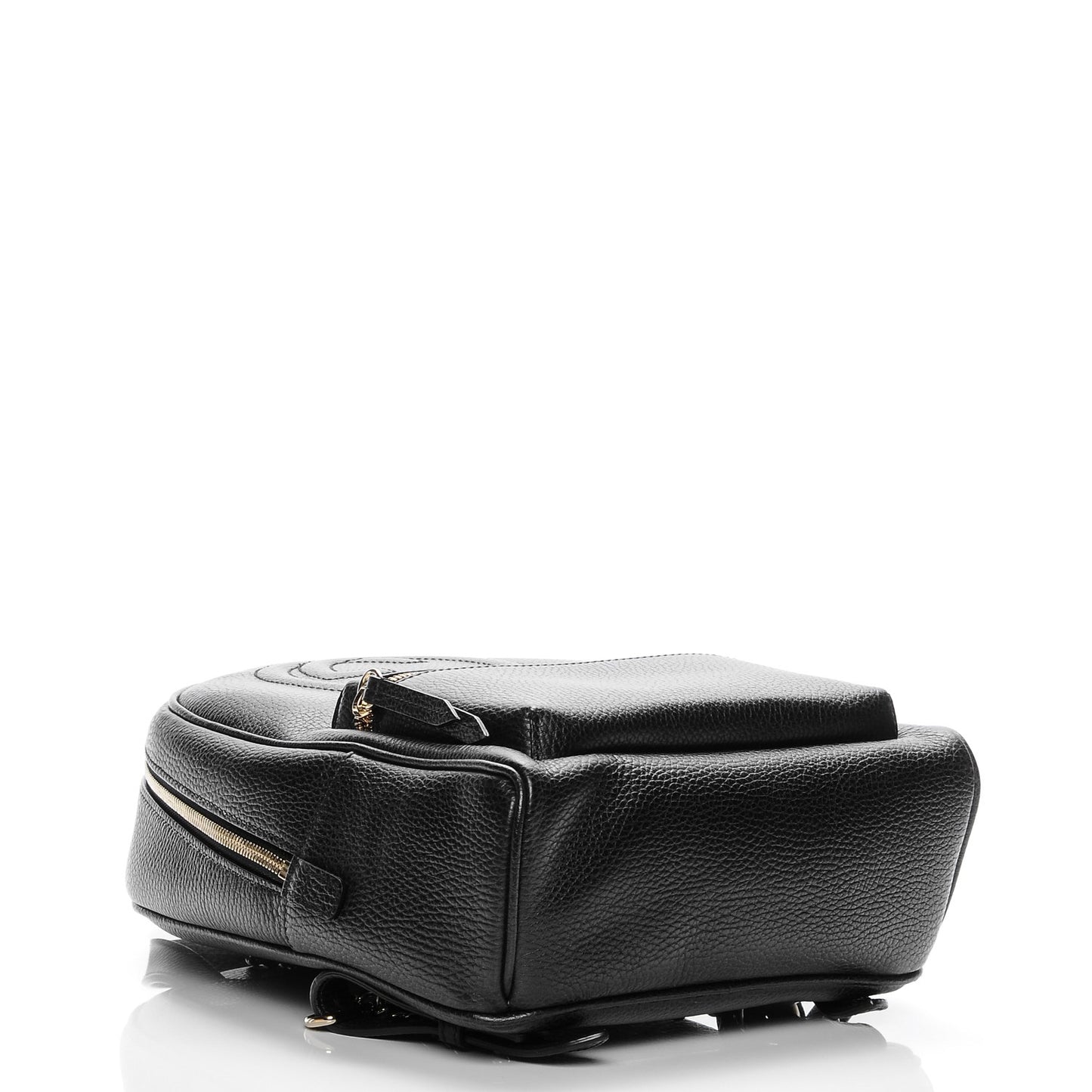Pebbled Calfskin Soho Chain Backpack Black