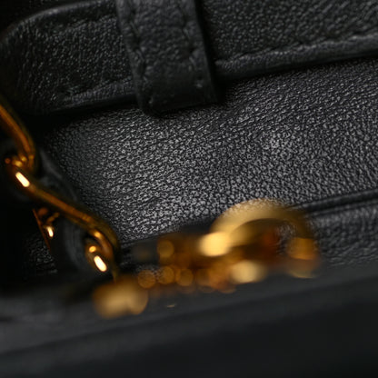 Prada Soft Calfskin Quilted Chain Wallet Black 14 of 17