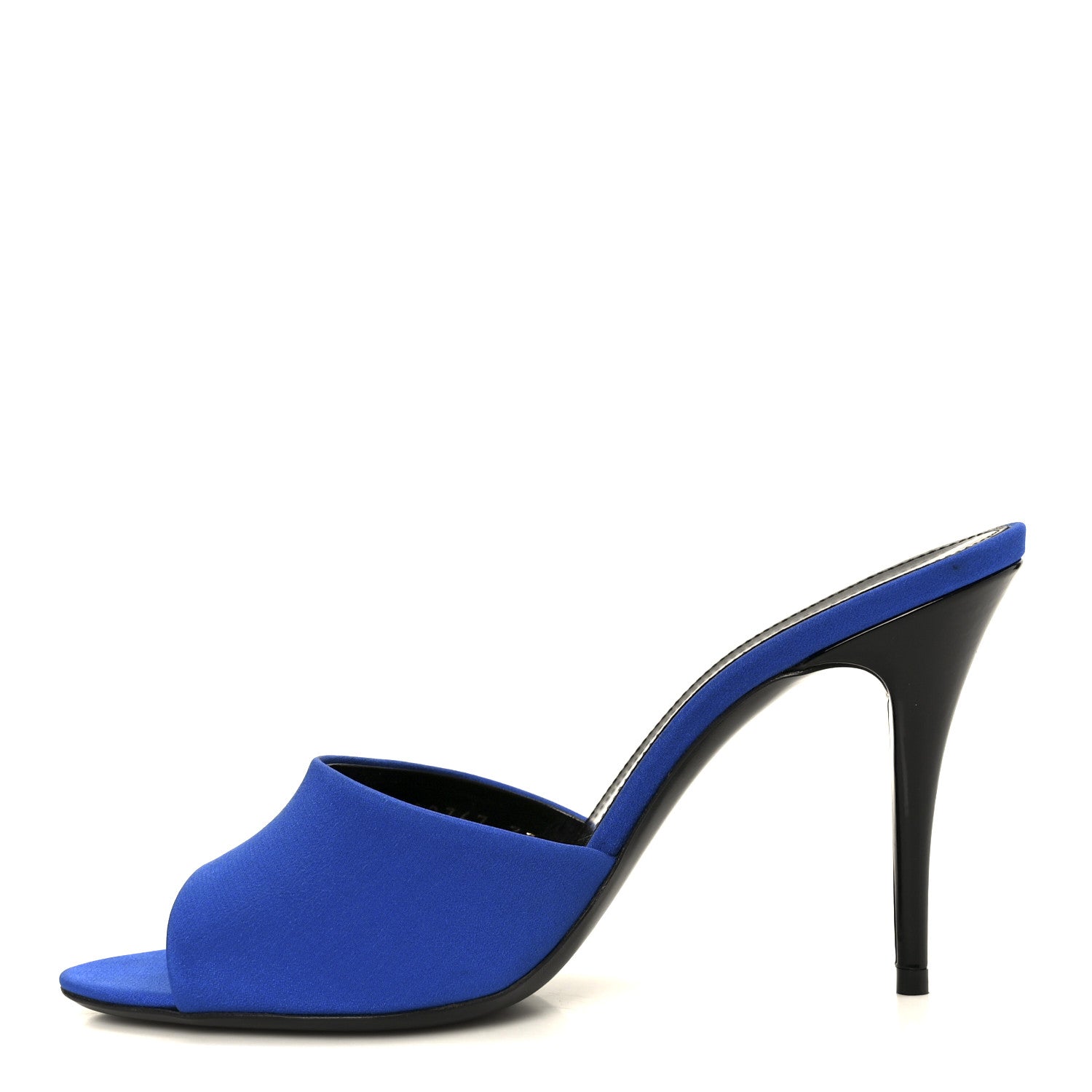 Saint Laurent Crepe De Chine Sandals 37.5 Picasso Blue 1 of 10