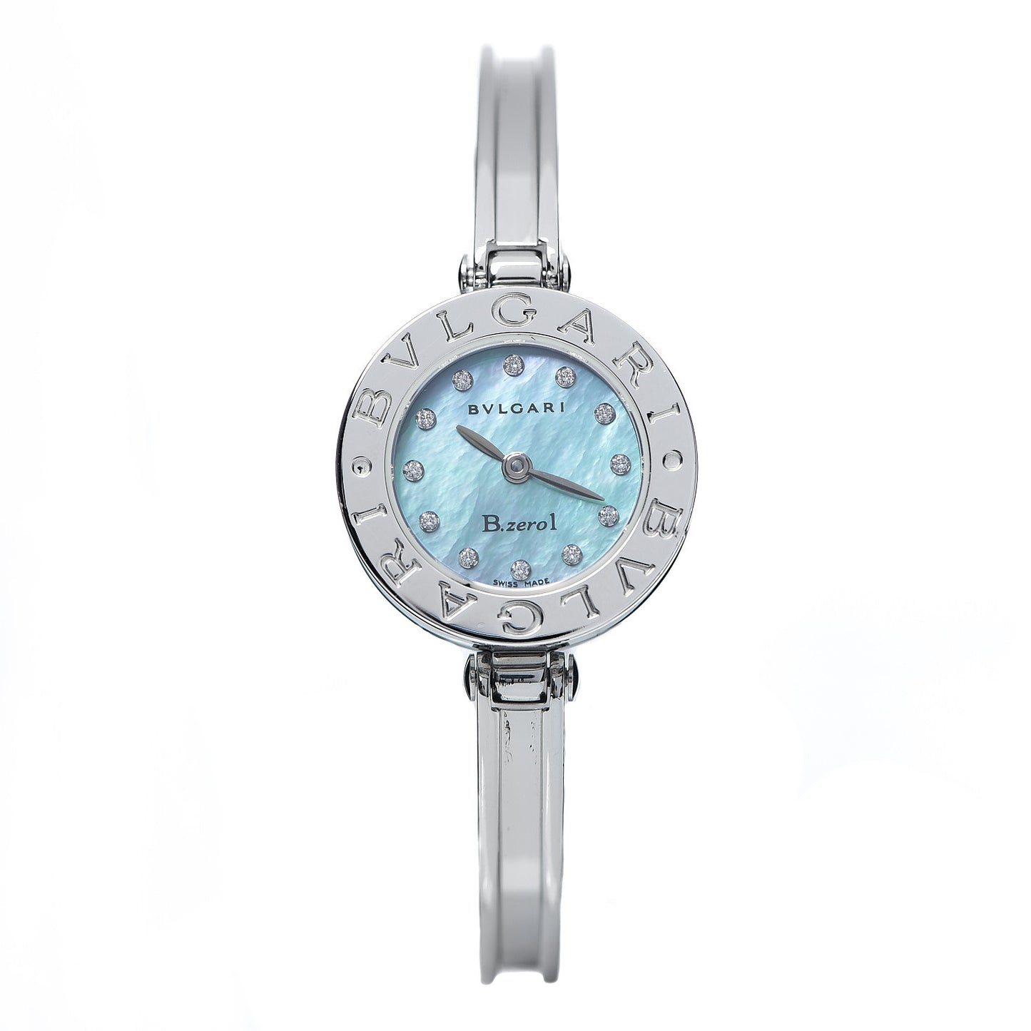 Stainless Steel Diamond Blue Mother of Pearl 22mm B.zero1 Quartz Watch