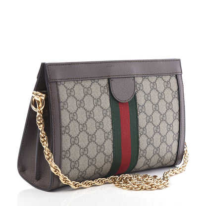 Gucci GG Supreme Monogram Web Small Ophidia Chain Shoulder Bag Brown 3 of 11