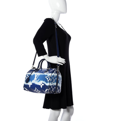 Louis Vuitton Monogram Escale Speedy Bandouliere 30 Blue 2 of 10
