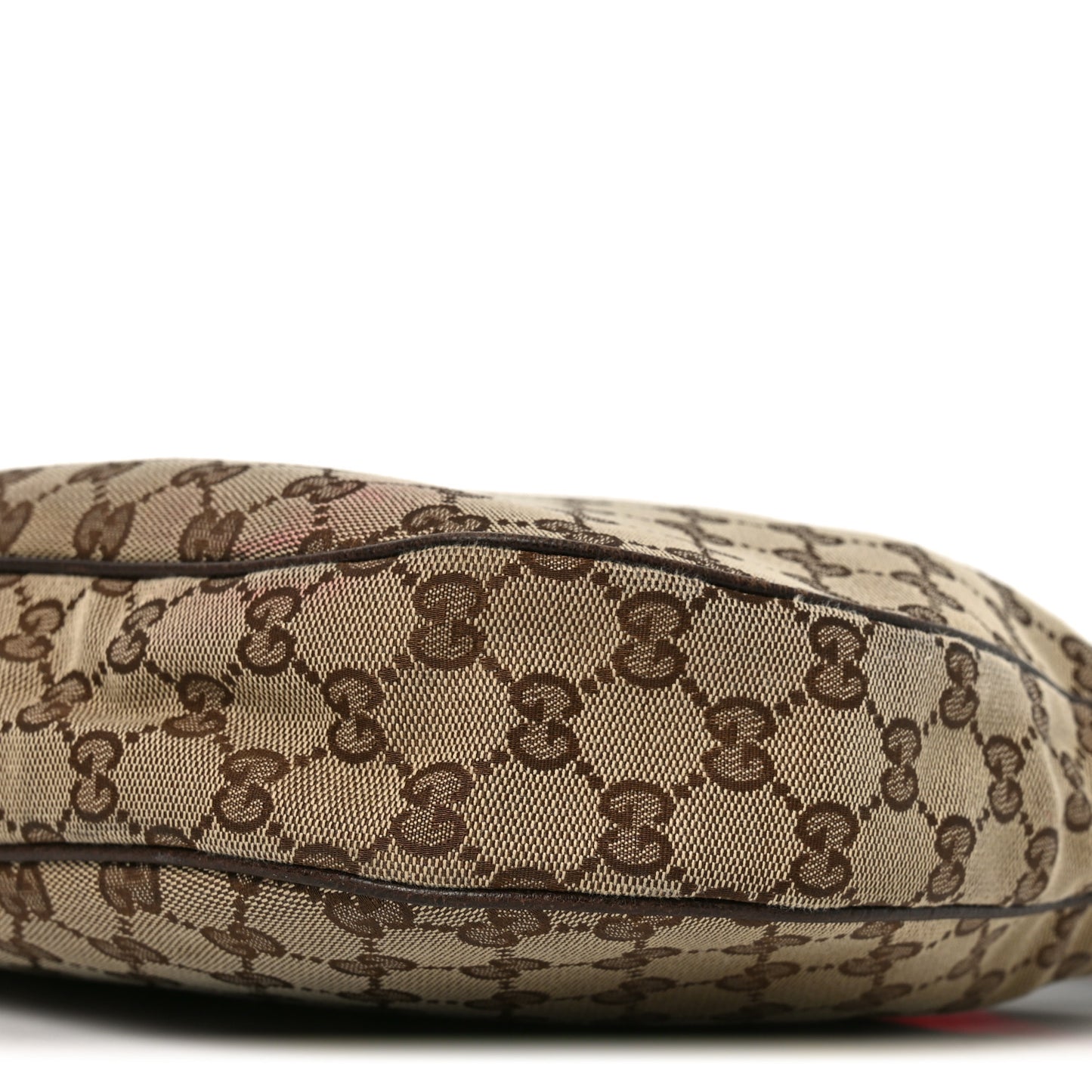 Monogram Web Medium Half Moon Hobo Dark Brown