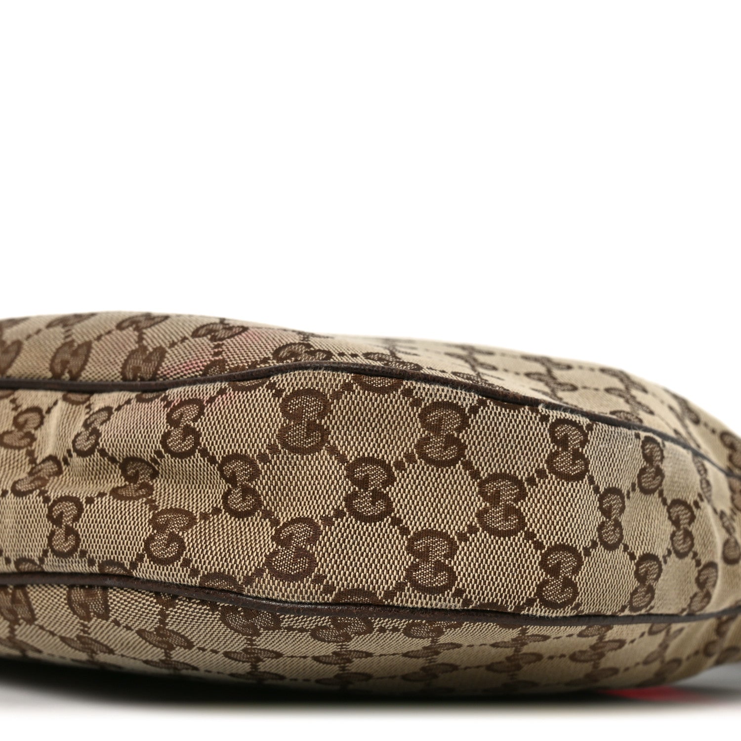 Gucci Monogram Web Medium Half Moon Hobo Dark Brown 10 of 11