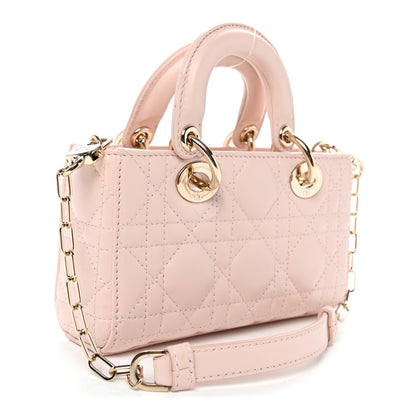 Christian Dior Lambskin Cannage Micro Lady D-Joy Rose Poudre 3 of 10