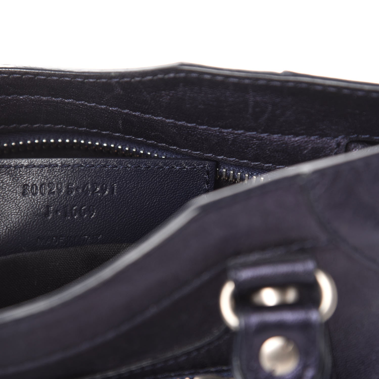 Balenciaga Metallic Agneau Classic Silver Hardware Mini City Maree 9 of 10