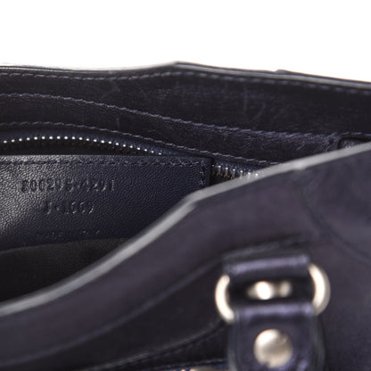 Balenciaga Metallic Agneau Classic Silver Hardware Mini City Maree 9 of 10
