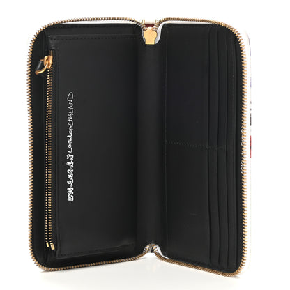 Burberry Calfskin Print Zip Around Wallet Multicolor White 5 of 7
