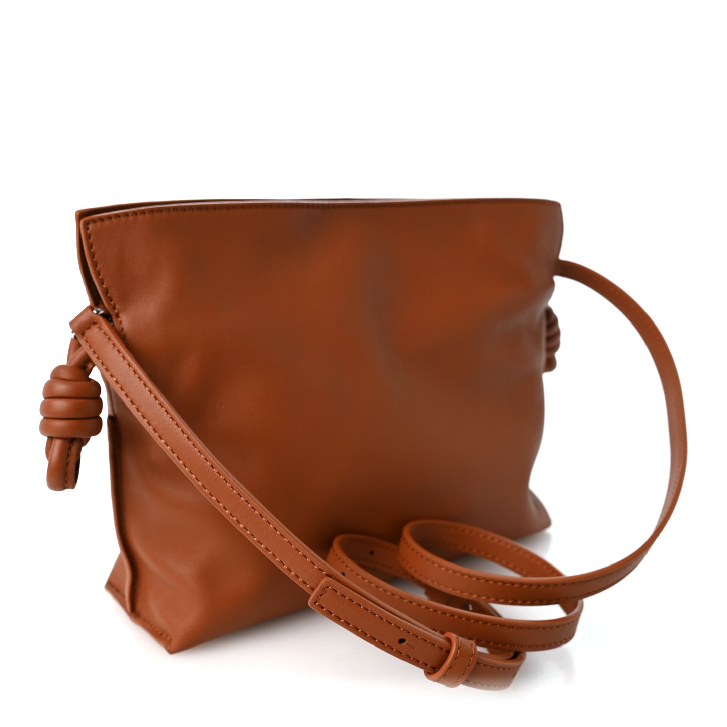 Calfskin Mini Flamenco Knot Clutch Squirrel