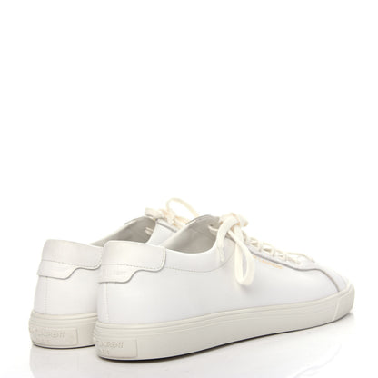 Saint Laurent Calfskin Andy Low Top Sneakers 41 Mystic White 4 of 10