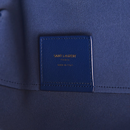 Saint Laurent Calfskin Large Shopping Tote Flash Blue 7 of 11