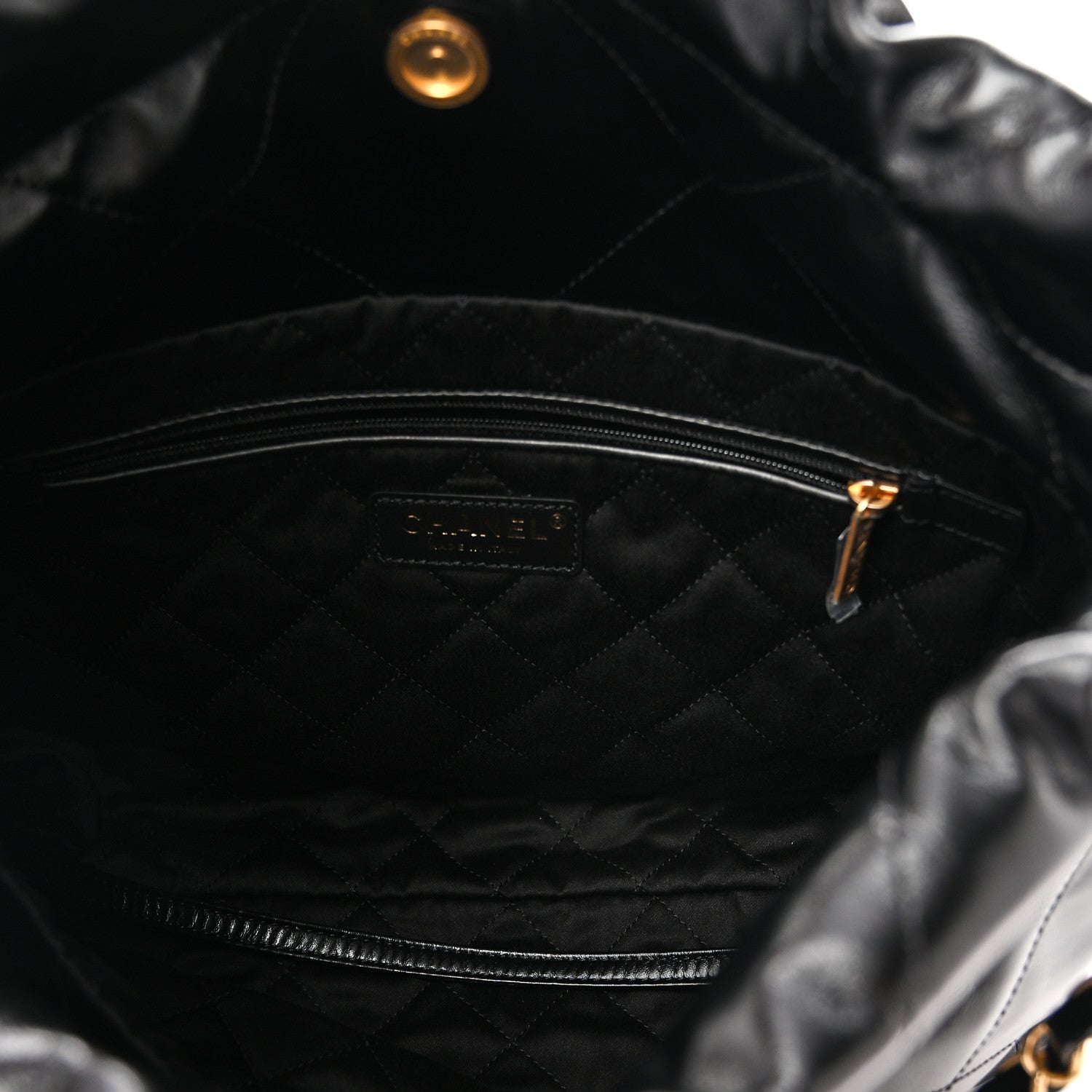 Chanel Shiny Calfskin Quilted Small Chanel 22 Black 6 of 11