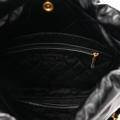 Chanel Shiny Calfskin Quilted Small Chanel 22 Black 6 of 11