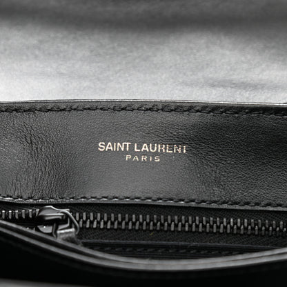 Saint Laurent Calfskin Y Quilted Monogram Toy Loulou Crossbody Bag Black 6 of 8