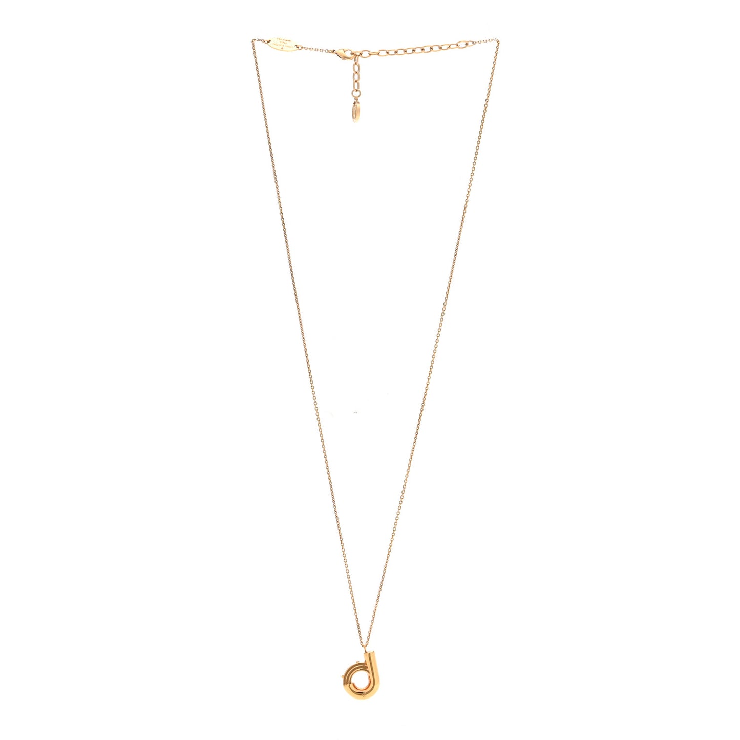 LV And Me Letter D Necklace Gold
