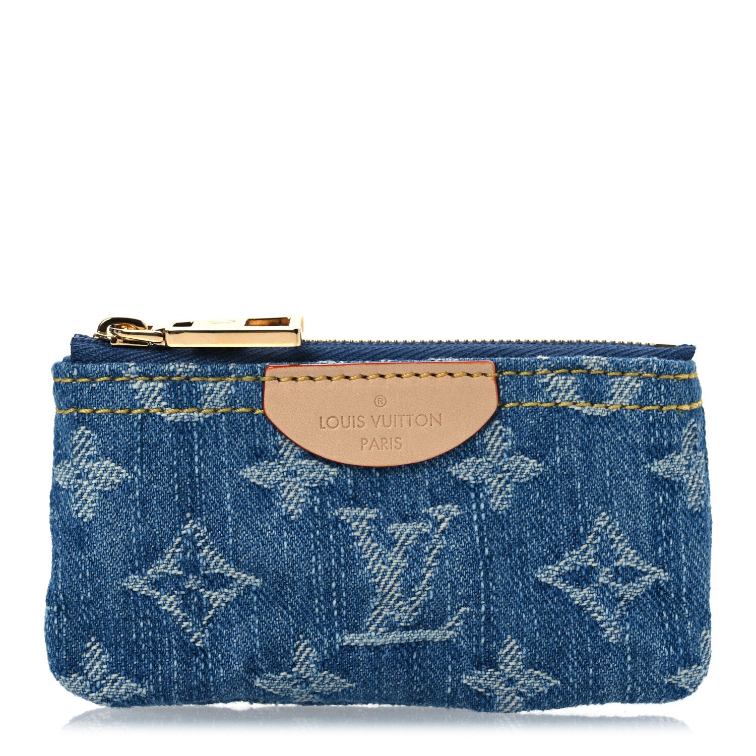 Louis Vuitton Monogram Denim Key Pouch Denim Blue 1 of 7