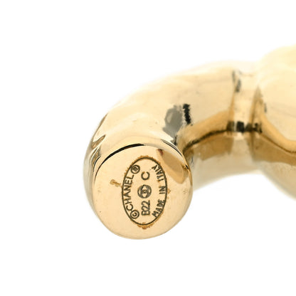 Chanel Metal Large CC Earrings Light Gold 3 of 3