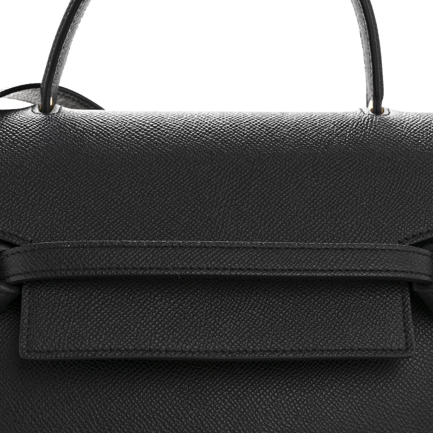 Grained Calfskin Micro Belt Bag Black